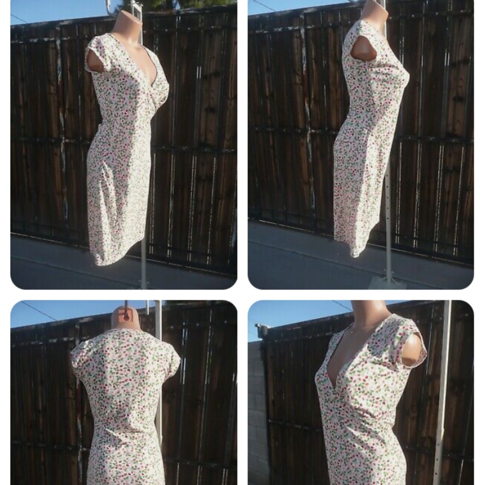 Vintage 90’s Esprit Strawberry Print Wrap Dress 🍓